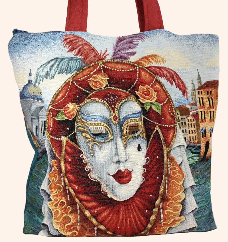 Shopper Bag tessuto Gobelin fatta a mano