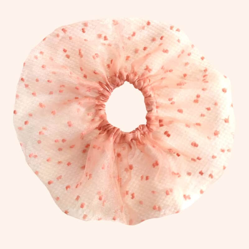 Scrunchie in organza Plumetis