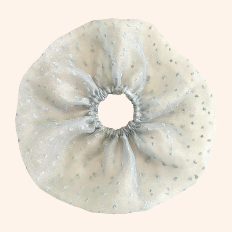 Scrunchie in organza Plumetis