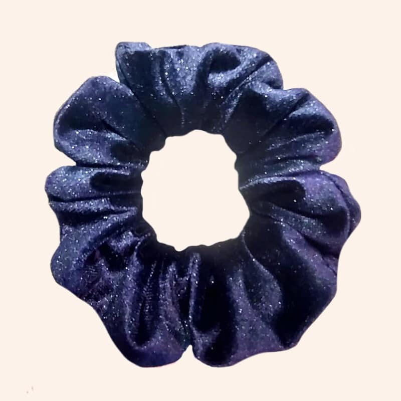 Scrunchie fatto a mano in velluto color Blu